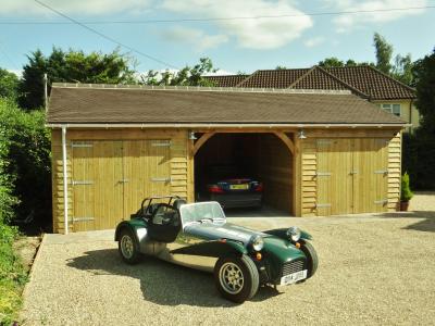 Pic 88. 3.0m x 4.8m Carriage House with 2 no. 3.0m x 4.8m Garages and tiled roof